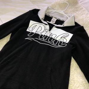 PINK VS Black & White Quarter Zip